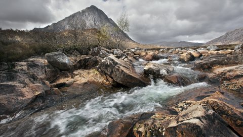 Река, гора, текущая, устремленность, тупость