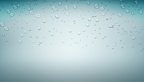 Капли, вода, белый, зеленый