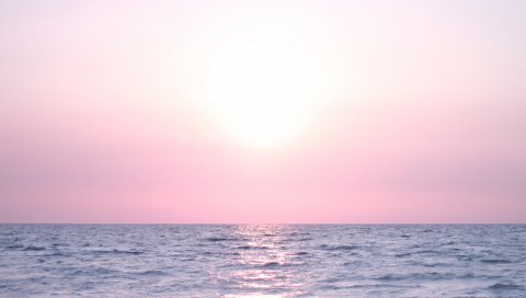 Море, синий, лиловый, горизонт