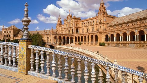 Seville, испания, архитектура, строительство