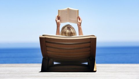 салон, девушка, книги, чтение, релаксации
