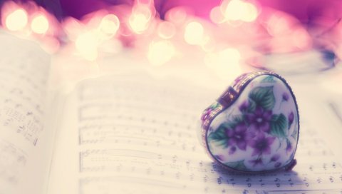 сердце, сувениры, бумага, поверхность, отмечает