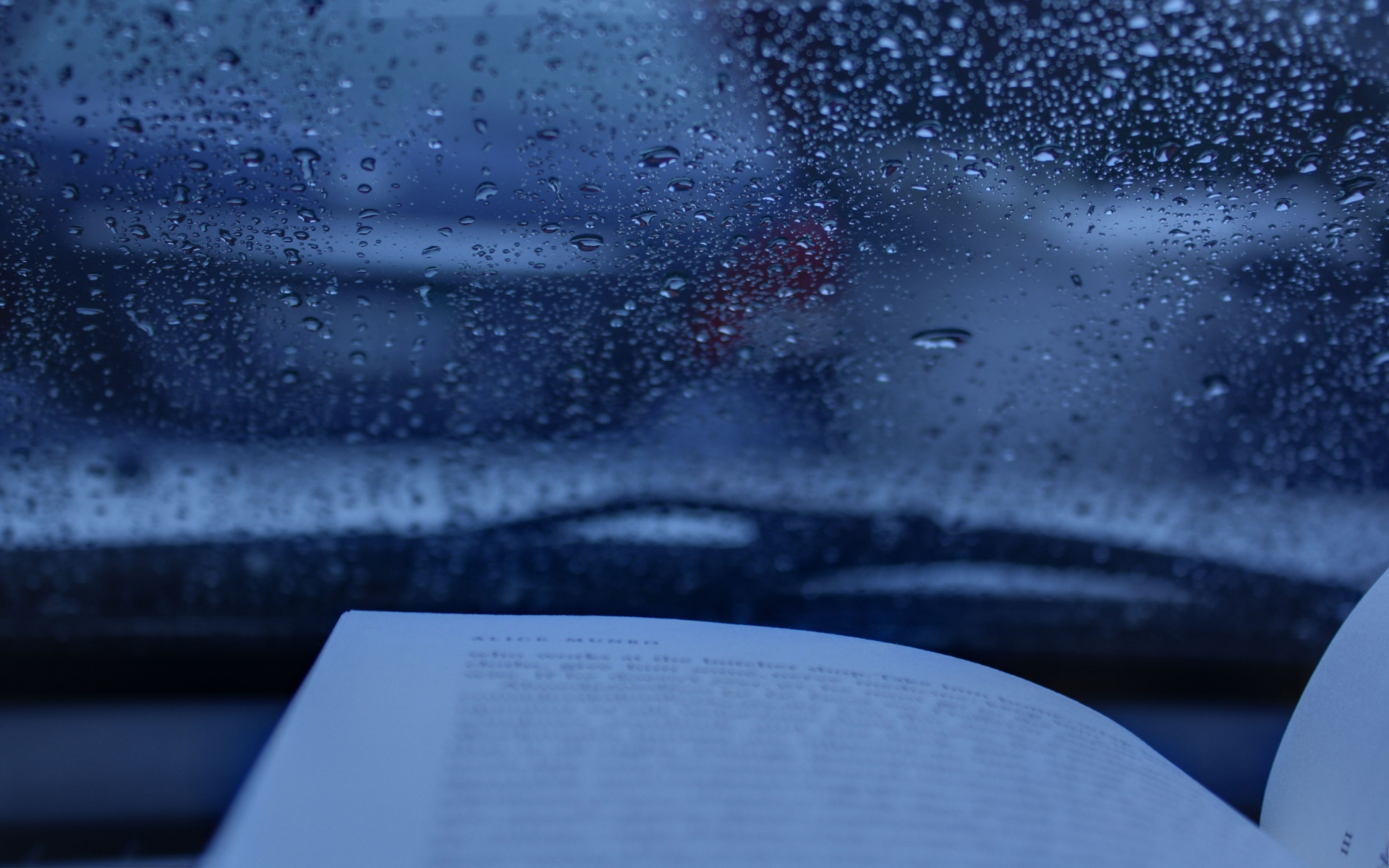 Картинки Книга, бумага, окно, стекло, капли фото и обои на рабочий стол
