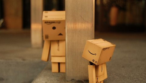 Danboard, картонный робот, пара, скрыть