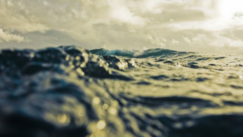 Вода, море, темно-синий, небо, поверхность, макро, отражение
