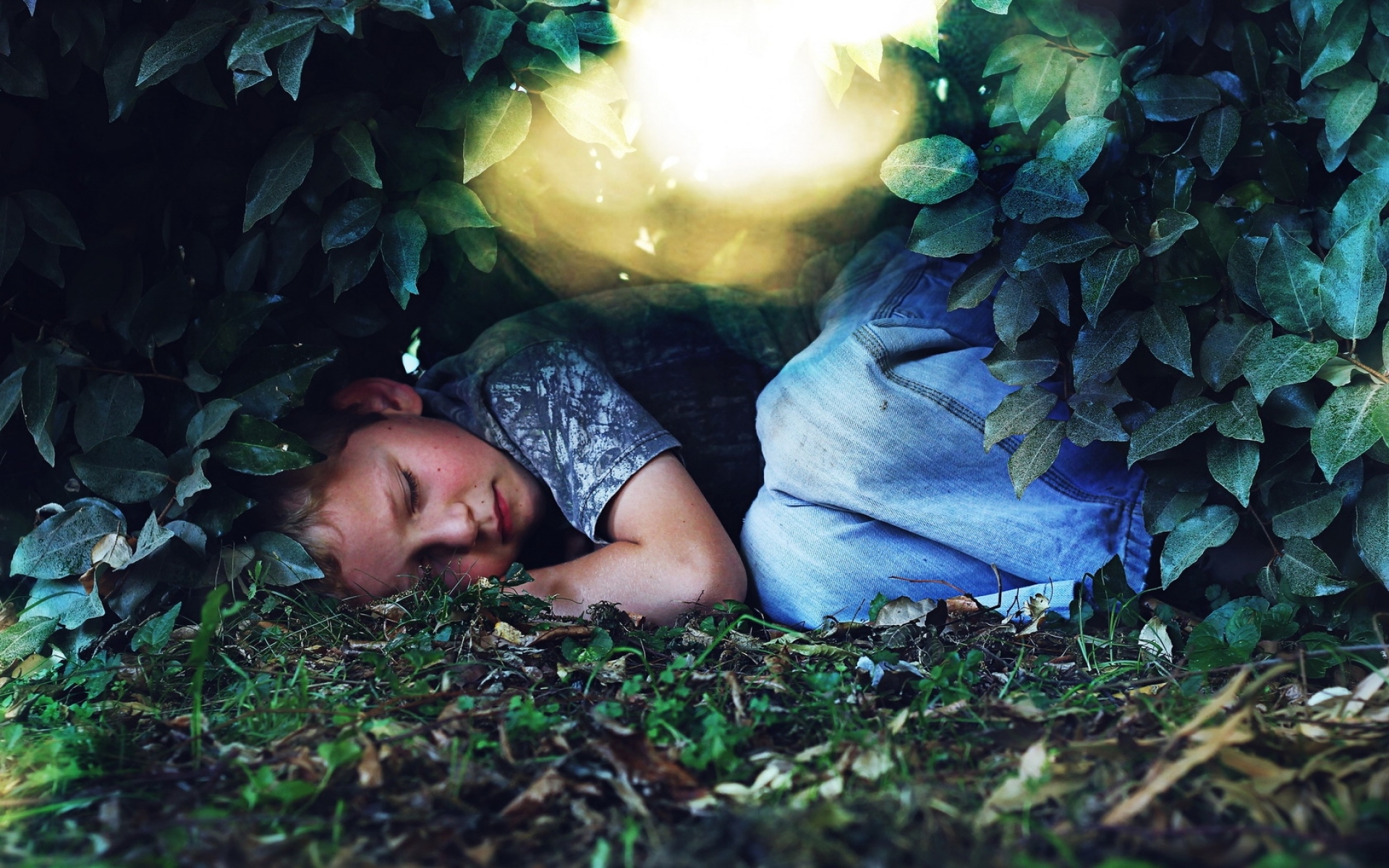 Плачущий мальчик сон. Спящий на траве. Сон на природе.