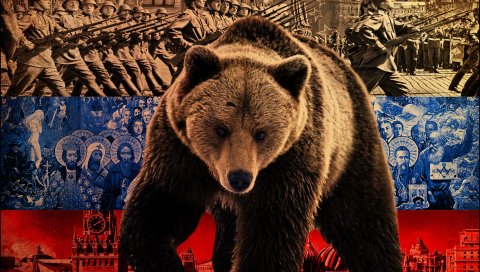 Медведь, символ, флаг, россия