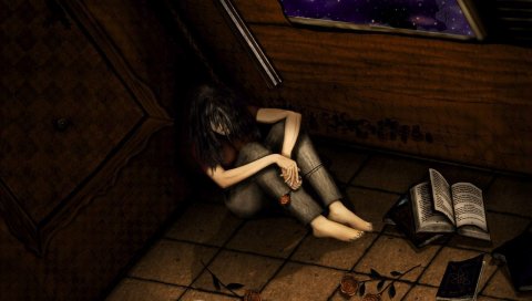 Комната, одиночество, книги, цветы, грусть, депрессия, настроение