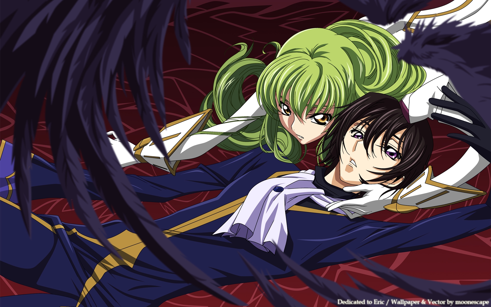 Картинки Код geass, мальчик, девушка, крылья фото и обои на рабочий стол