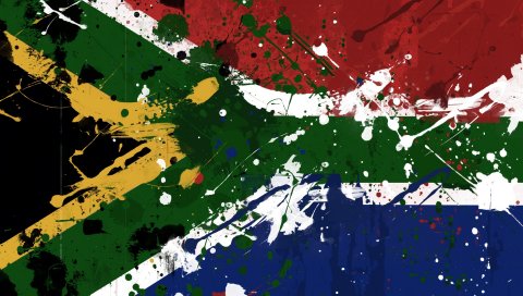 Южная африка, республика Южной Африки, фон, текстура, краска, флаг