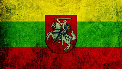 Литва, флаг, текстуры, фон, символы