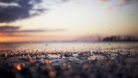 Капля, спрей, вода, жидкость