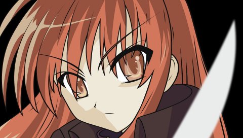 Shakugan no shana, девушка, удар, меч, крупный план