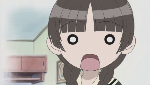 Maria sama ga miteru, shimazu yoshino, девушка, две косы, открытый рот, удивление