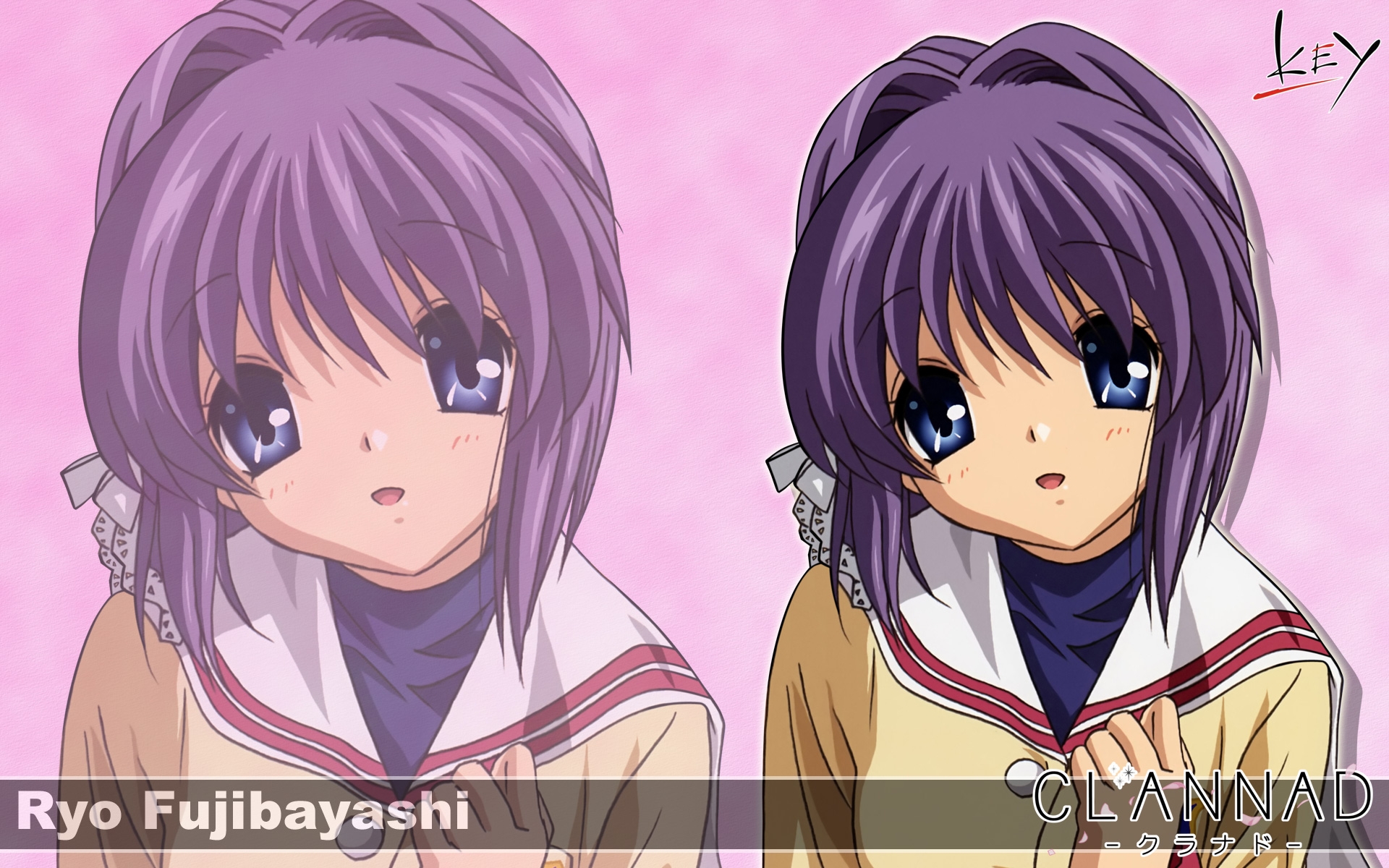 Картинки Clannad, fujibayashi ryou, girl, bangs, look фото и обои на рабочий стол