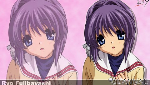 Clannad, fujibayashi ryou, girl, bangs, look