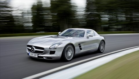 Mercedes benz, sls, awesome, speed, blur