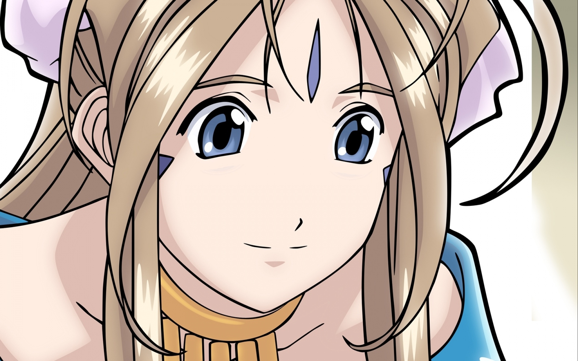 Картинки Belldandy, девушка, улыбаясь, крупный план фото и обои на рабочий стол