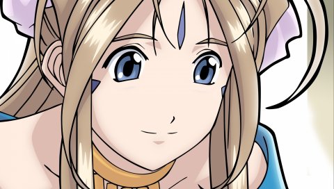 Belldandy, девушка, улыбаясь, крупный план