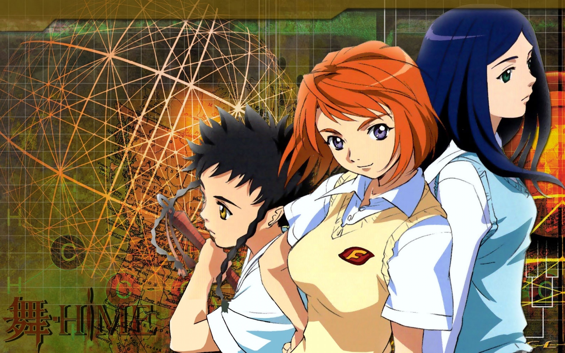 Картинки Kuga natsuki, minagi mikoto, tokiha mai, девушки, улыбка, взгляд фото и обои на рабочий стол