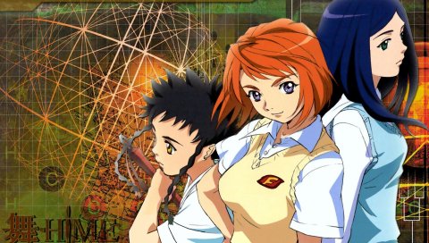 Kuga natsuki, minagi mikoto, tokiha mai, девушки, улыбка, взгляд