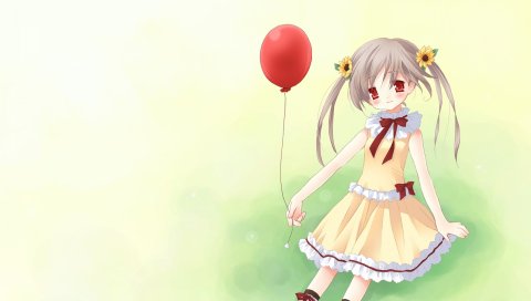 Loli natsume eri, девушка, платье, мяч