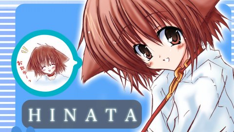 Хината, чисто чистая, девушка, румянец, уши, собака