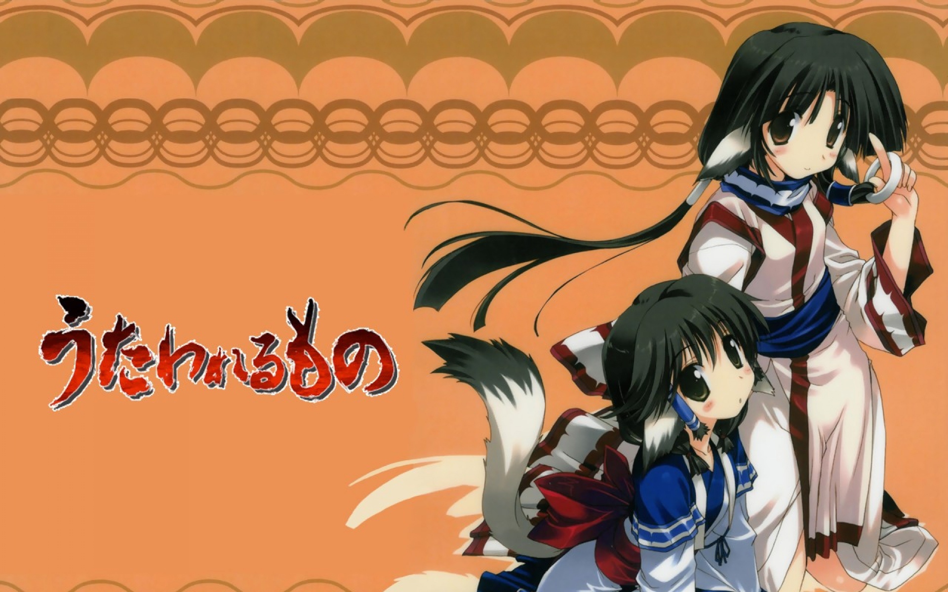 Картинки Utawarerumono, девочки, уши, хвост фото и обои на рабочий стол