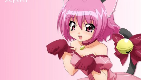 Tomokazu, tokyo mew mew, девушка, кошка, платье