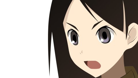 Kitsu chiri, sayonara zetsubou, девушка, брюнетка, крупный план