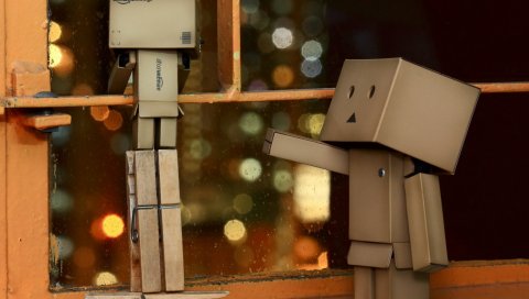 Danboard, коробки, роботы, пар, стекло, любопытство