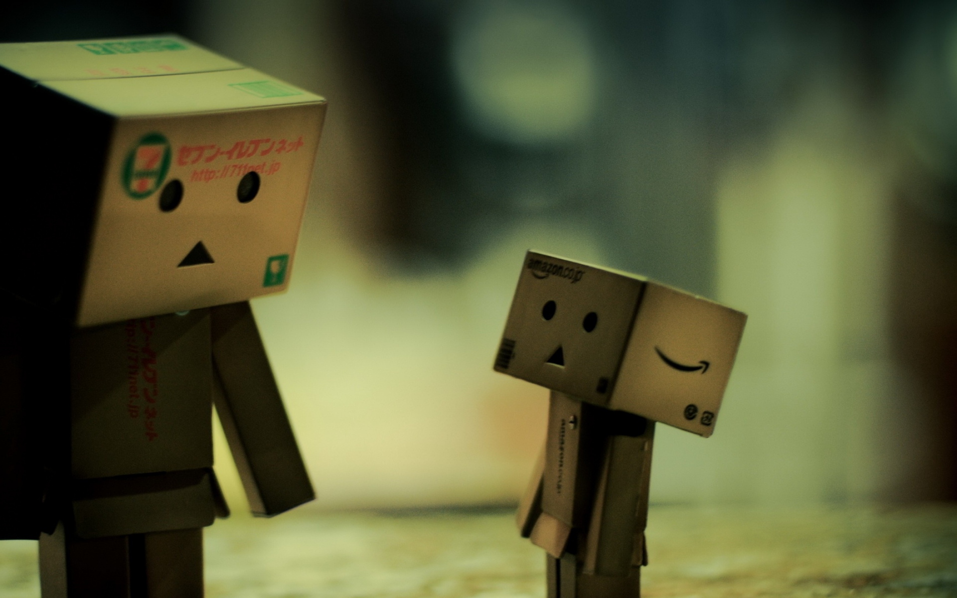 Картинки Danboard, коробки, роботы, пар, размышления, общение, тени damnes фото и обои на рабочий стол