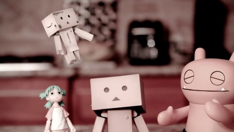 Danboard, коробки, робот, друзья, игрушки, развлечения