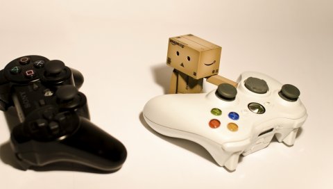 Danboard, коробки, робот, настроение, джойстик, игра, консоль