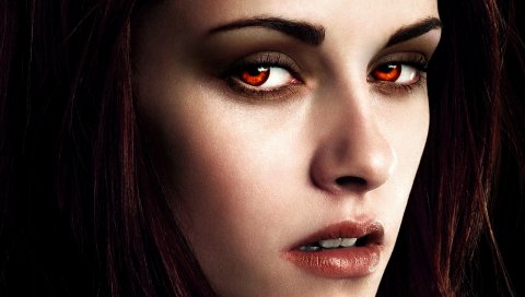 Кристен Стюарт, лицо, глаза, вампир, призрак
