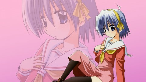 Ayasaki hayate hayate no gotoku seifuku, девушка, чулки, поза