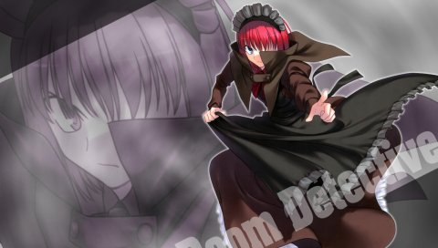 Shingetsutan tsukihime, девушка, челки, движение