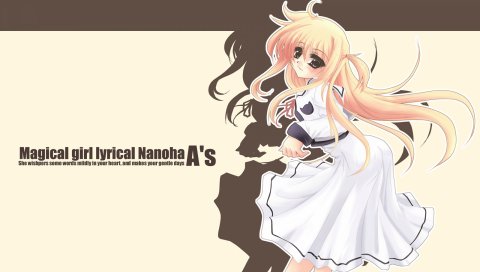 Mahou сёдзё лирическое Nanoha , как, девушка, блондинка, поза, платье