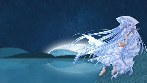 сердолик молдавит НИНА Фромма, девушка, музыкальный инструмент, природа, ветер