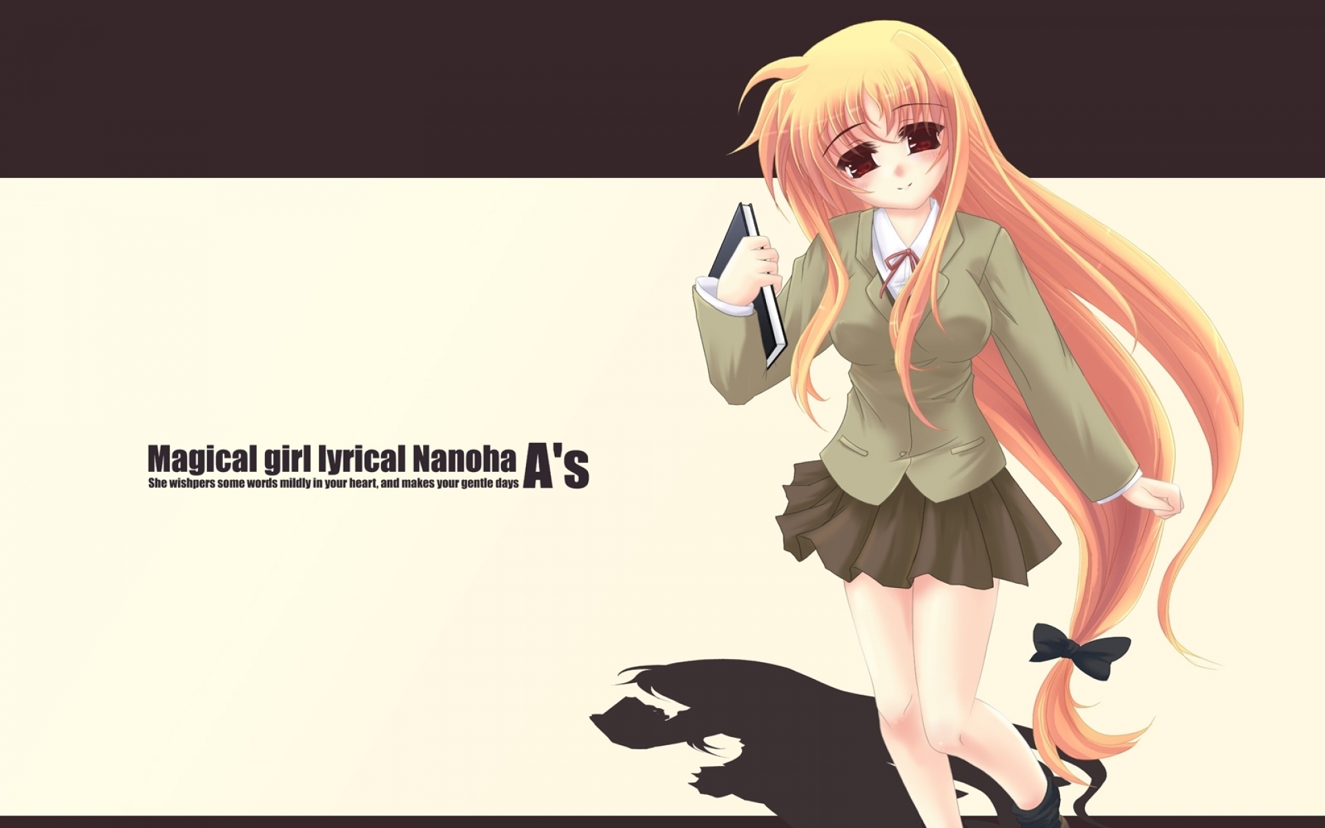 Картинки судьба Testarossa, Mahou Shoujo лирический Nanoha , как, девушка, блондинка, книга, теневые фото и обои на рабочий стол