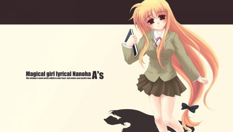 судьба Testarossa, Mahou Shoujo лирический Nanoha , как, девушка, блондинка, книга, теневые