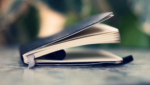 ноутбук, страница книга, закладки