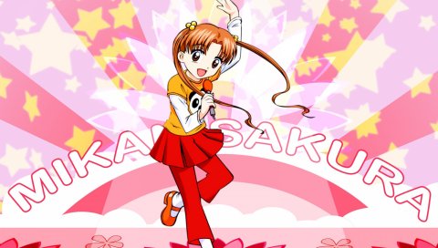 Gakuen alice, sakura mikan, девушка, микрофон, певец