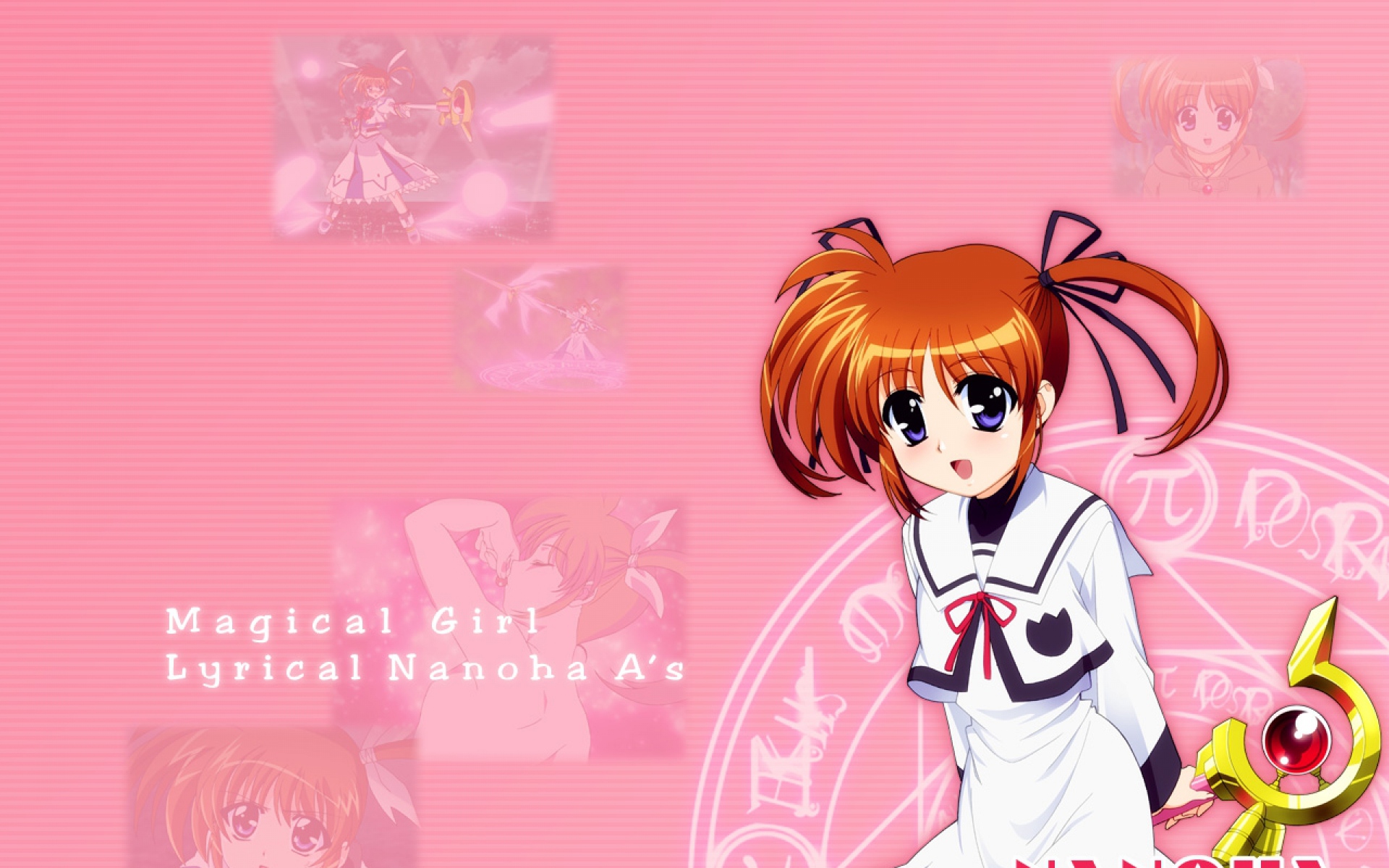 Картинки Mahou shoujo лирический, nanoha mahou, девушка, платье, взгляд фото и обои на рабочий стол