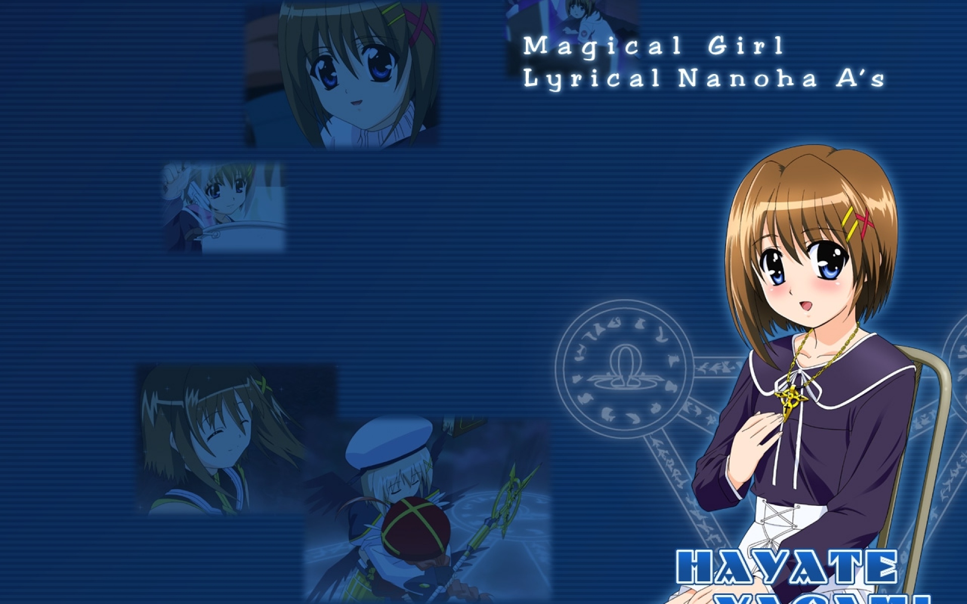 Картинки Mahou shoujo лирический nanoha mahou, девушка, стул, осанка фото и обои на рабочий стол