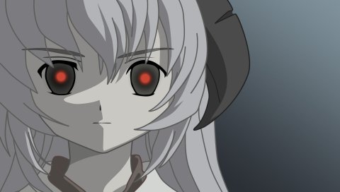 Hanyuu higurashi no naku koro ni, девушка, красные глаза, крупный план