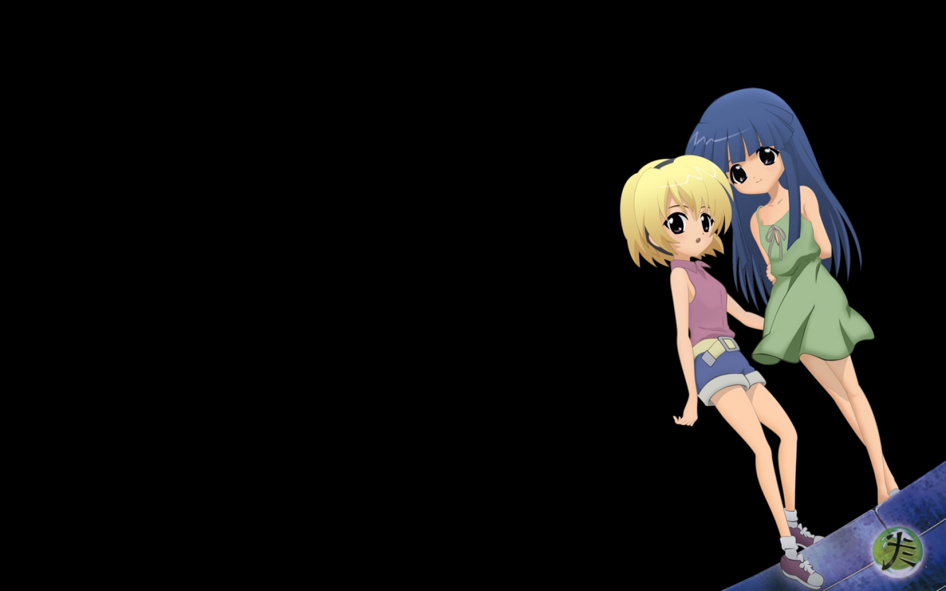 Картинки Furude rika higurashi no naku, koro ni houjou, девушки, молодые, улыбка фото и обои на рабочий стол