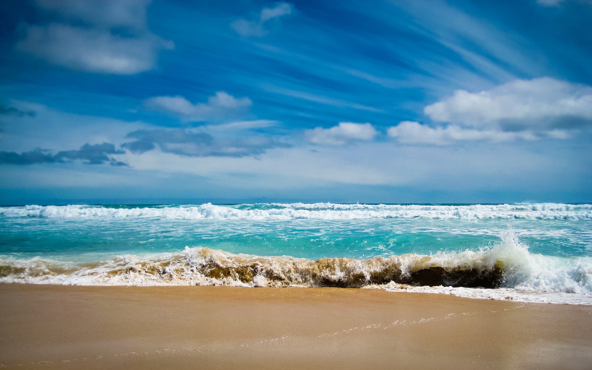 Картинки Океан, море, залив, волны, голубая вода, побережье, пляж фото и обои на рабочий стол