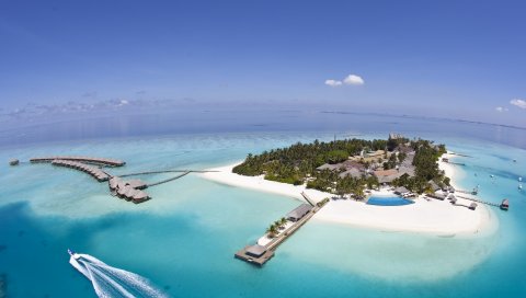 Мальдивы, Сейшельские острова, остров, курорт, отдых, высота, земля, синяя вода, отдых, рай