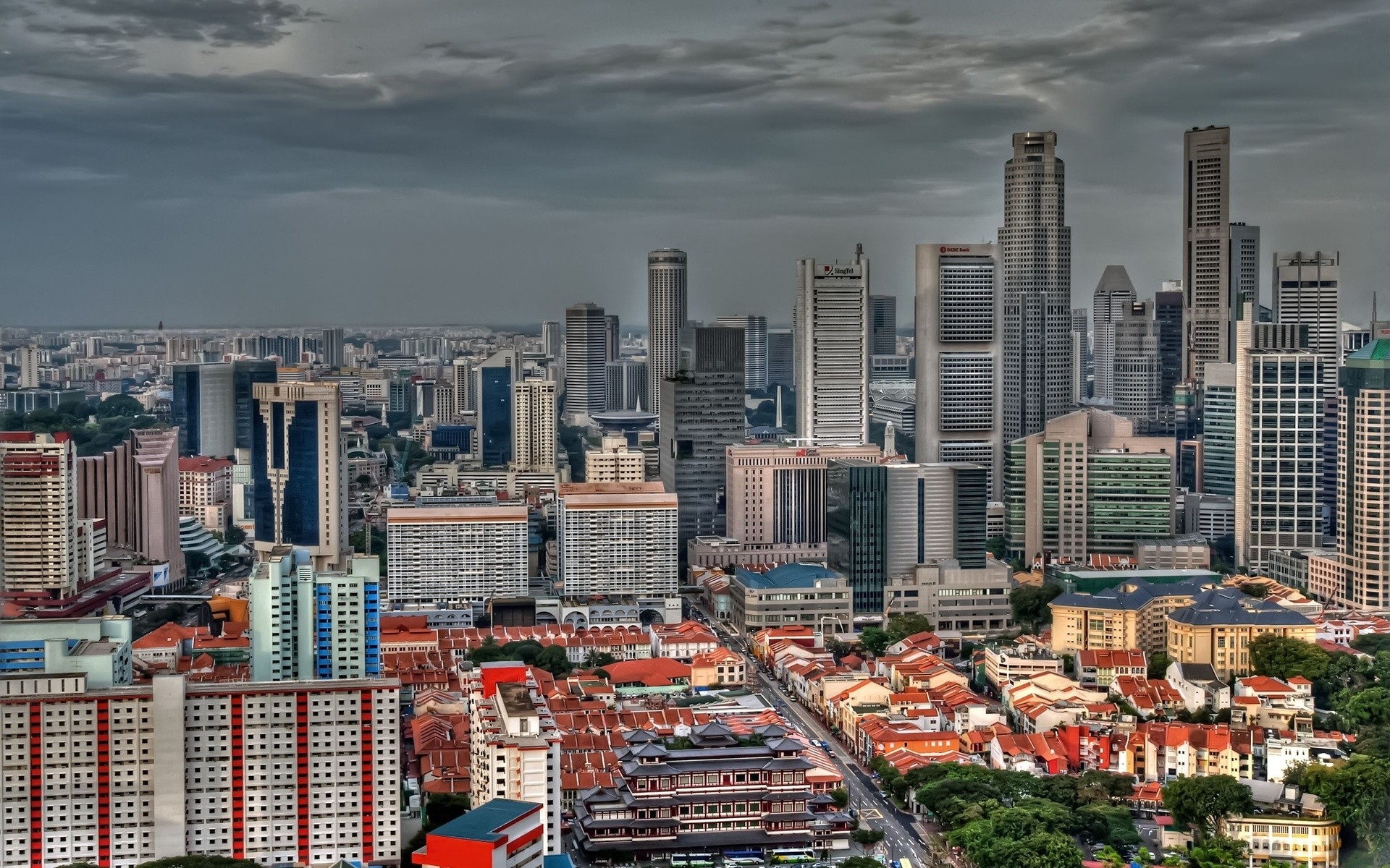 Картинки Сингапур, здания, вид сверху, городской пейзаж фото и обои на рабочий стол